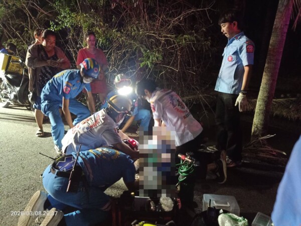 สลด สาวใหญ่ขี่ จยย.เสียหลักตกคู่น้ำดับ